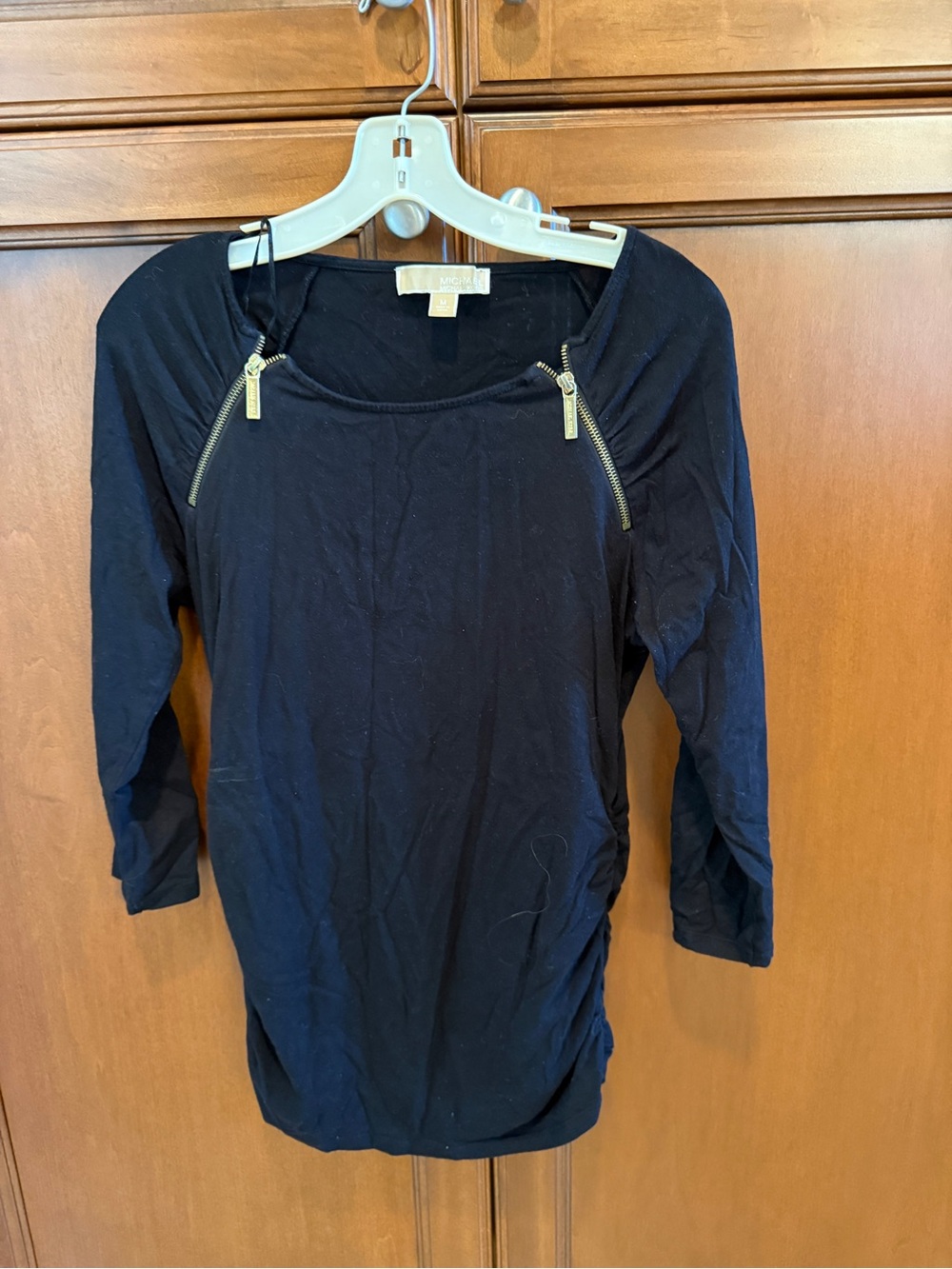 MICHAEL Michael Kors navy blue Long-Sleeve Zip-Accent Dress